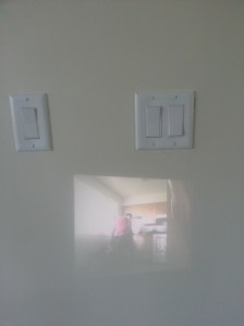 through a live feed from kitchen to dining room, we watched kate and dave negotiate each other and navigate the space.