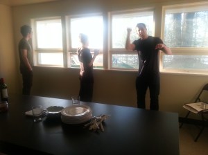 waiting for dinner. low blood sugar hysteria sets in.