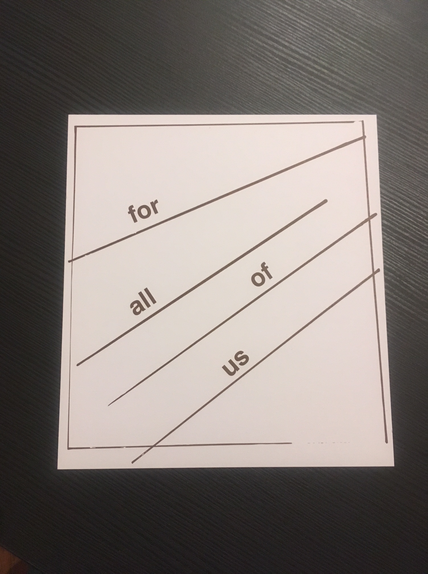 for all of us score front